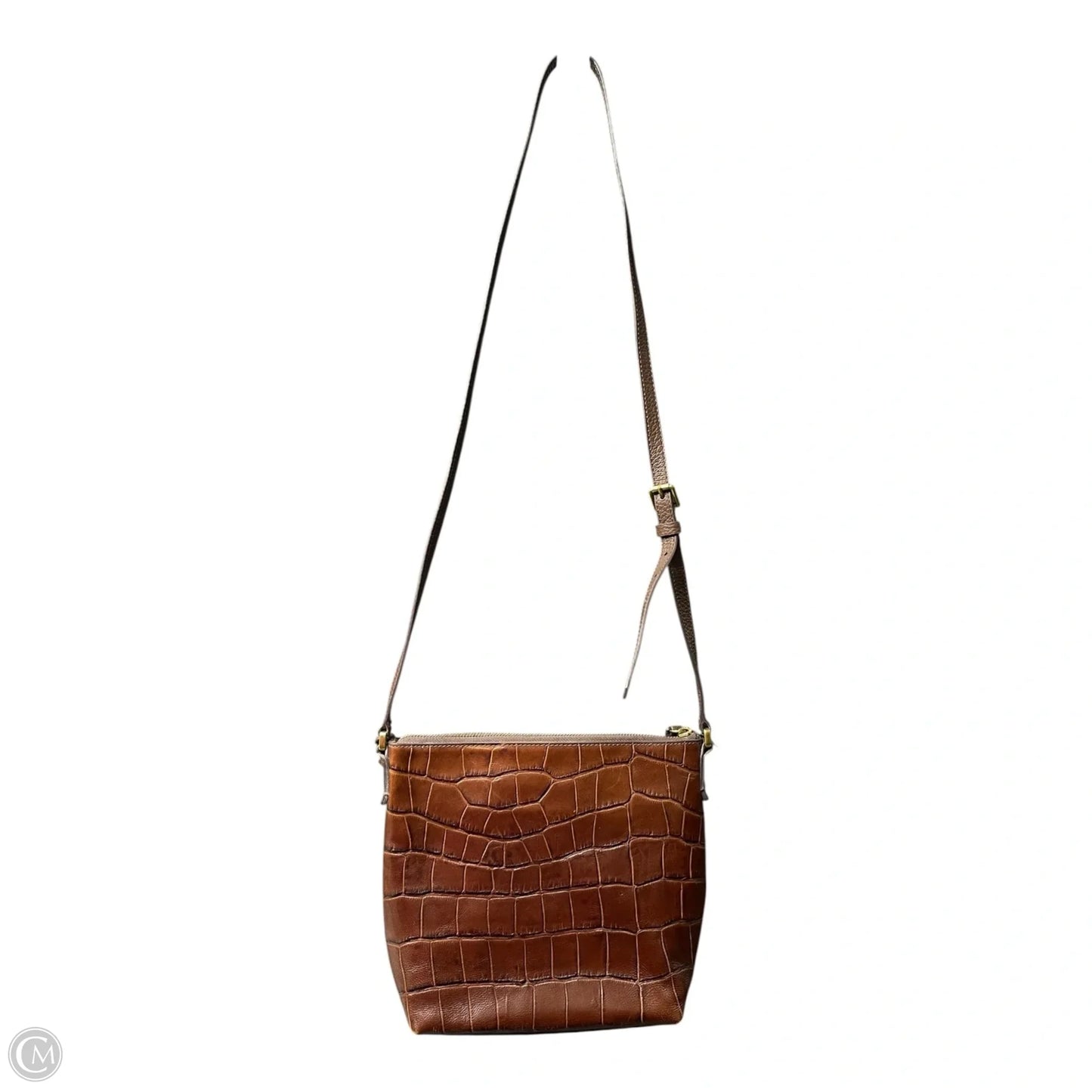 Crossbody Leather By Fossil, Size: Medium