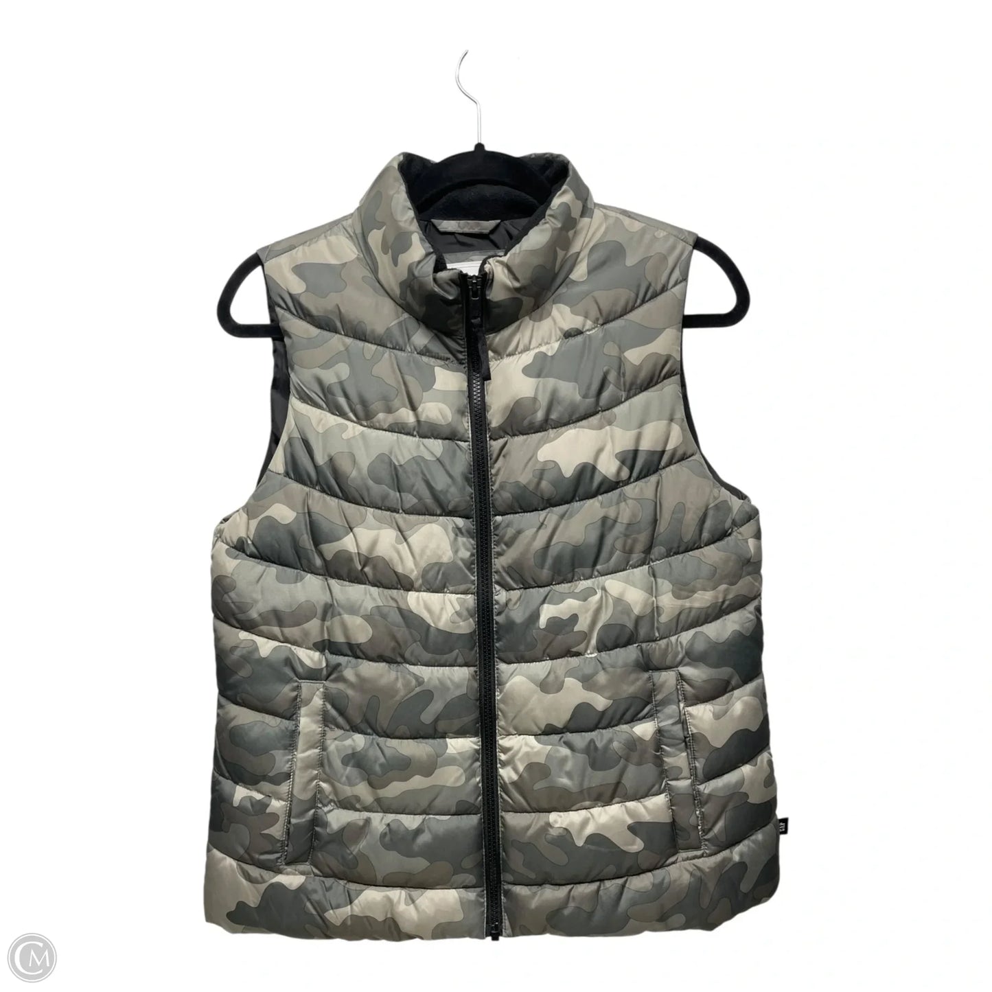 Vest Puffer & Quilted By Gap In Camouflage Print, Size: S