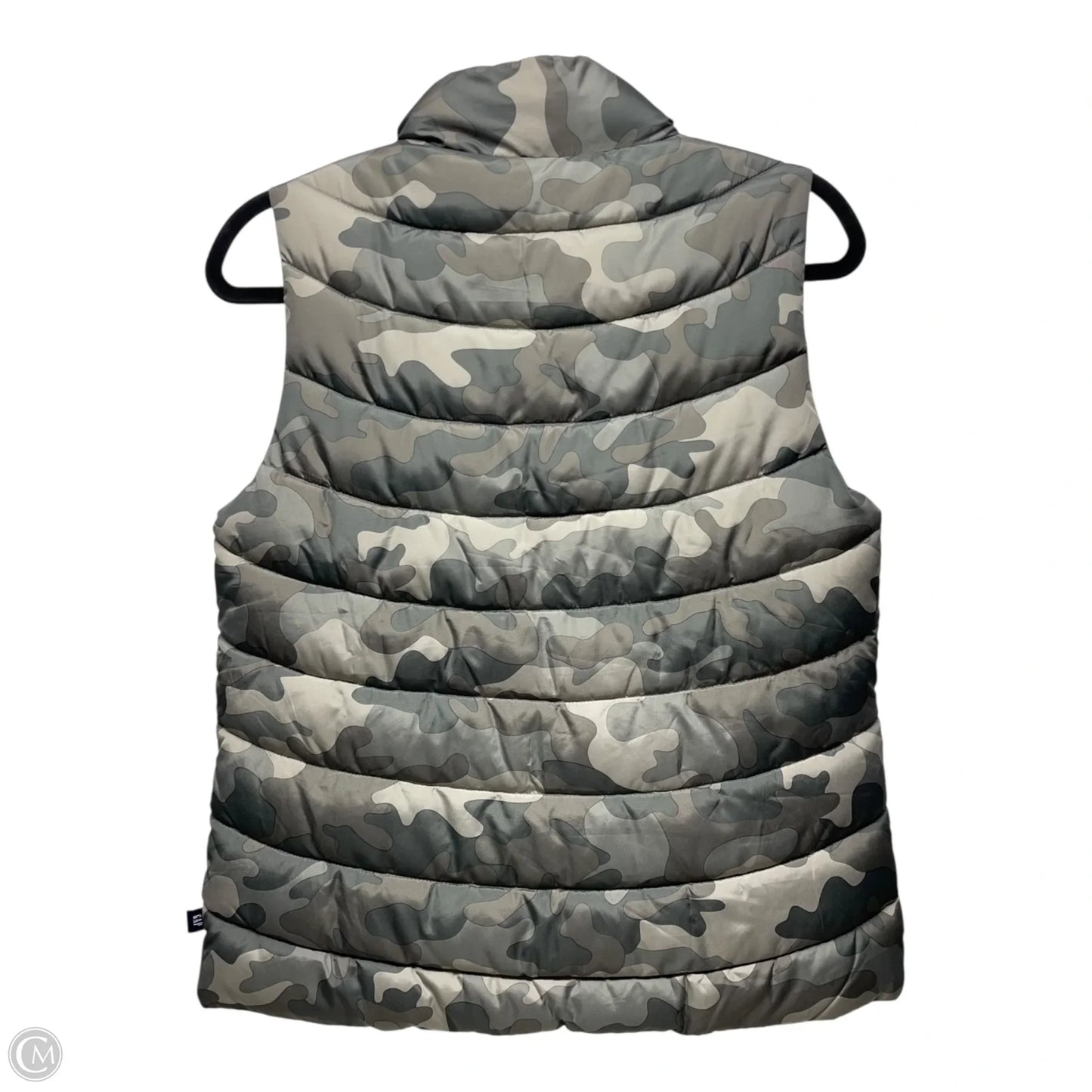 Vest Puffer & Quilted By Gap In Camouflage Print, Size: S