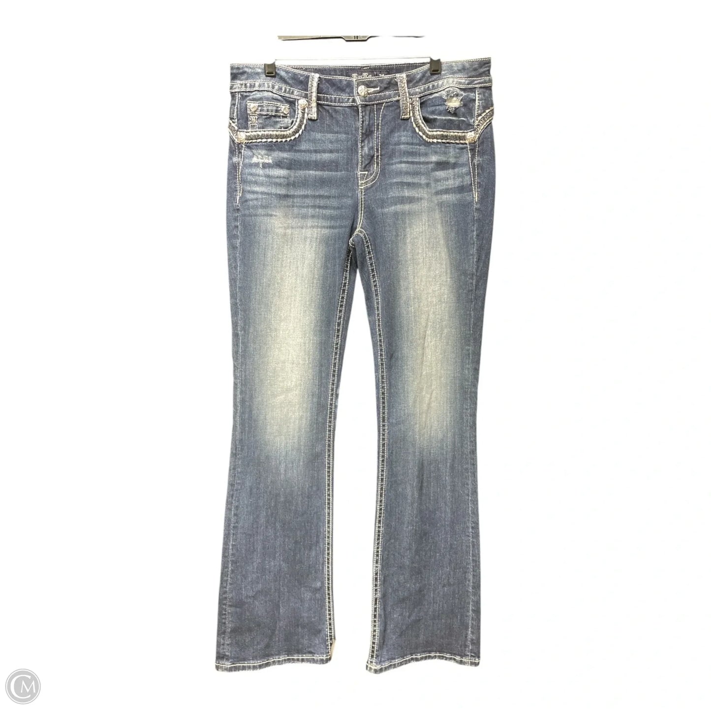 Jeans Boot Cut By Miss Me In Blue Denim, Size: 12