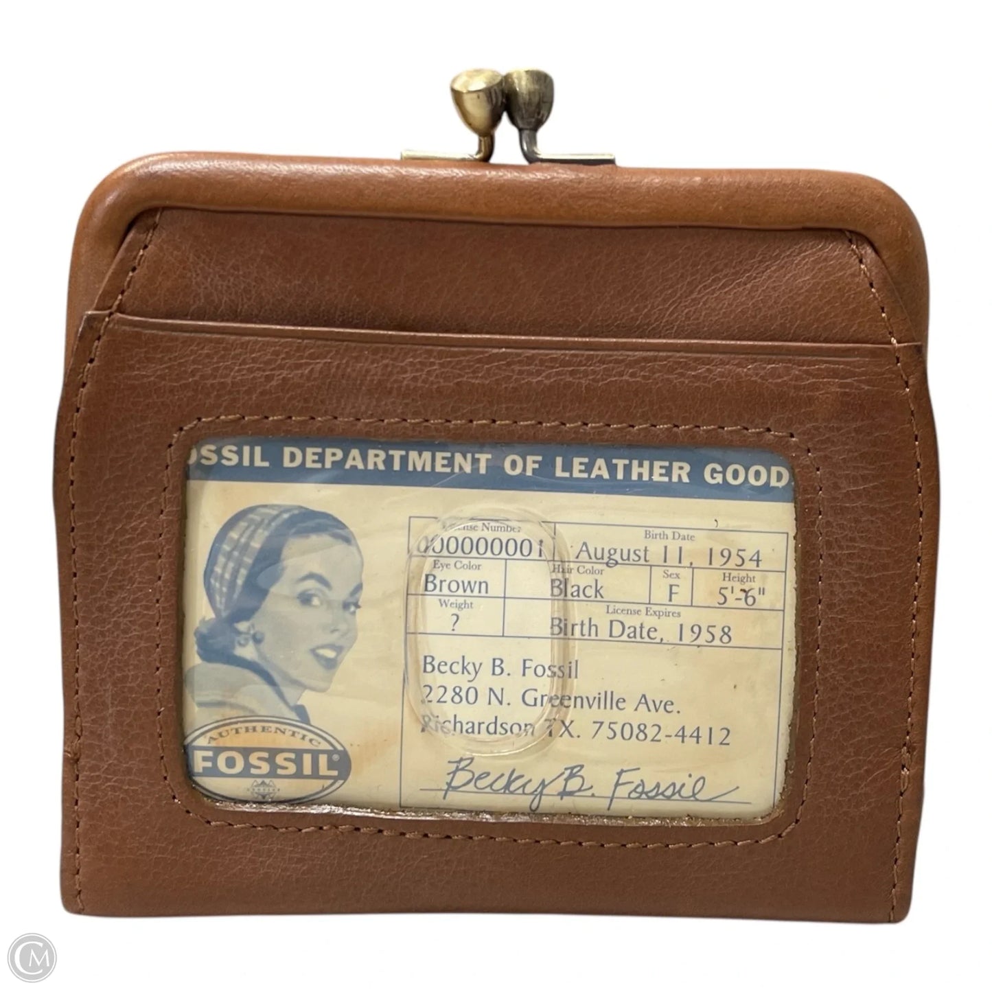 Wallet Leather By Fossil, Size: Small