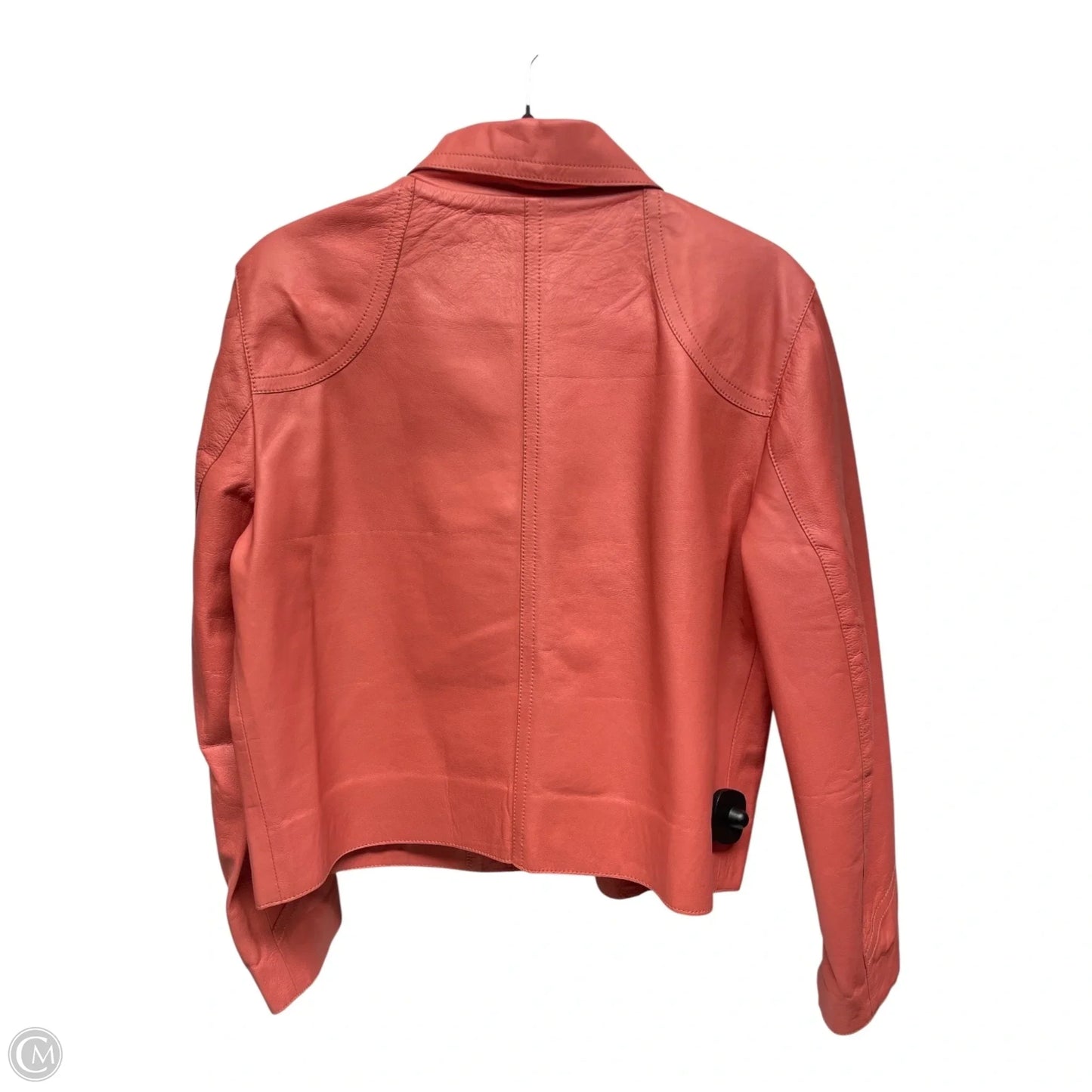 Jacket Leather By A BRAND In Peach, Size: M
