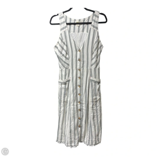 Dress Casual Midi By Maeve In Striped Pattern, Size: 10