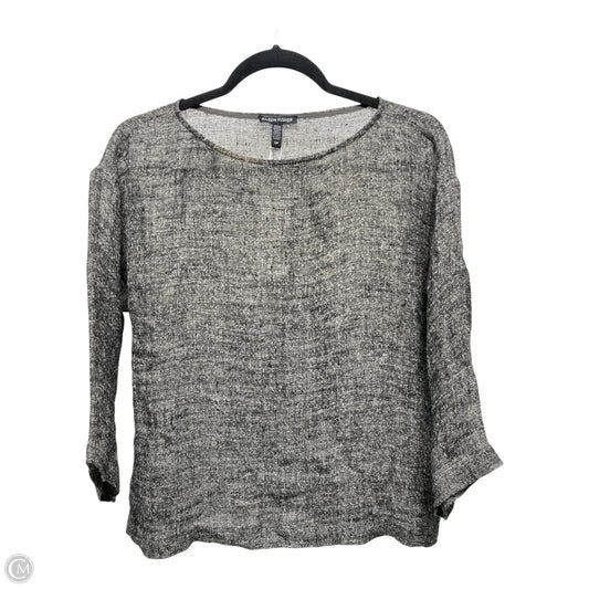 Top 3/4 Sleeve By Eileen Fisher In Grey, Size: S