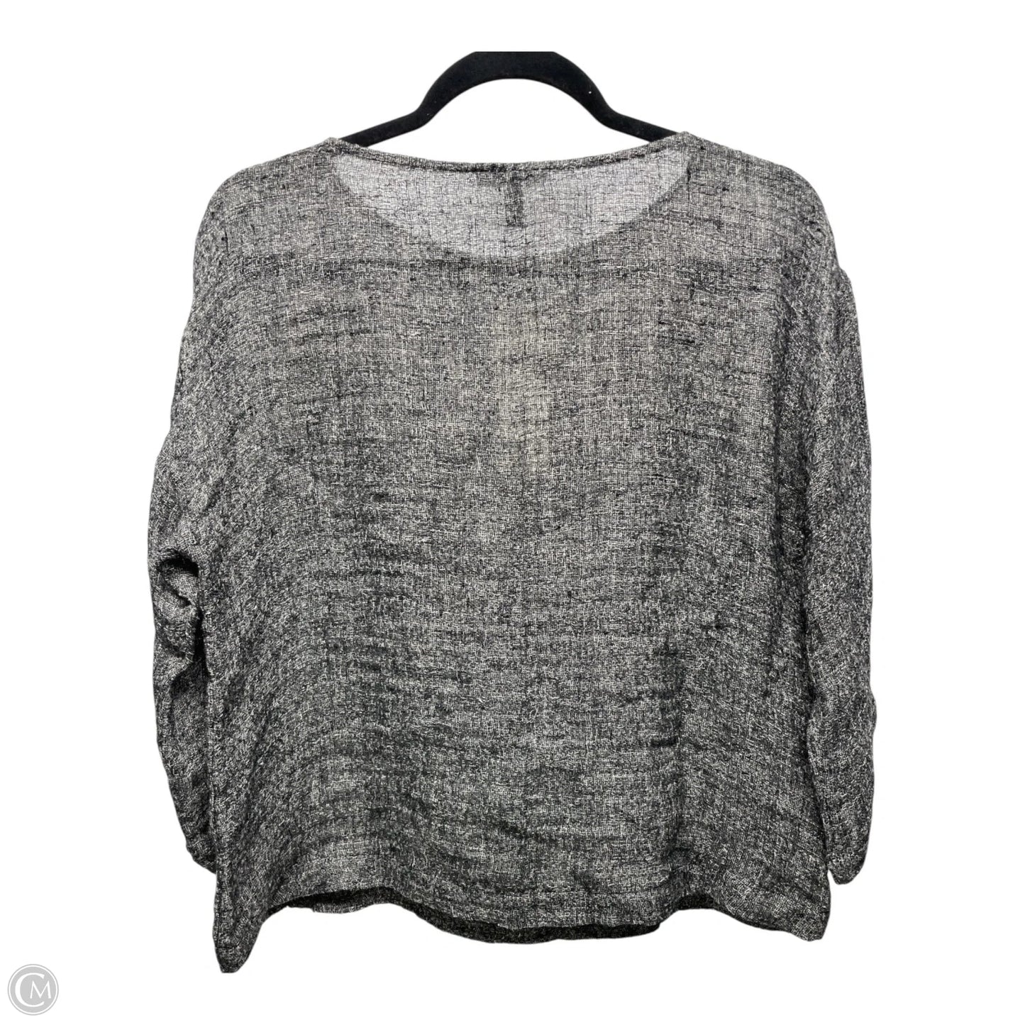 Top 3/4 Sleeve By Eileen Fisher In Grey, Size: S