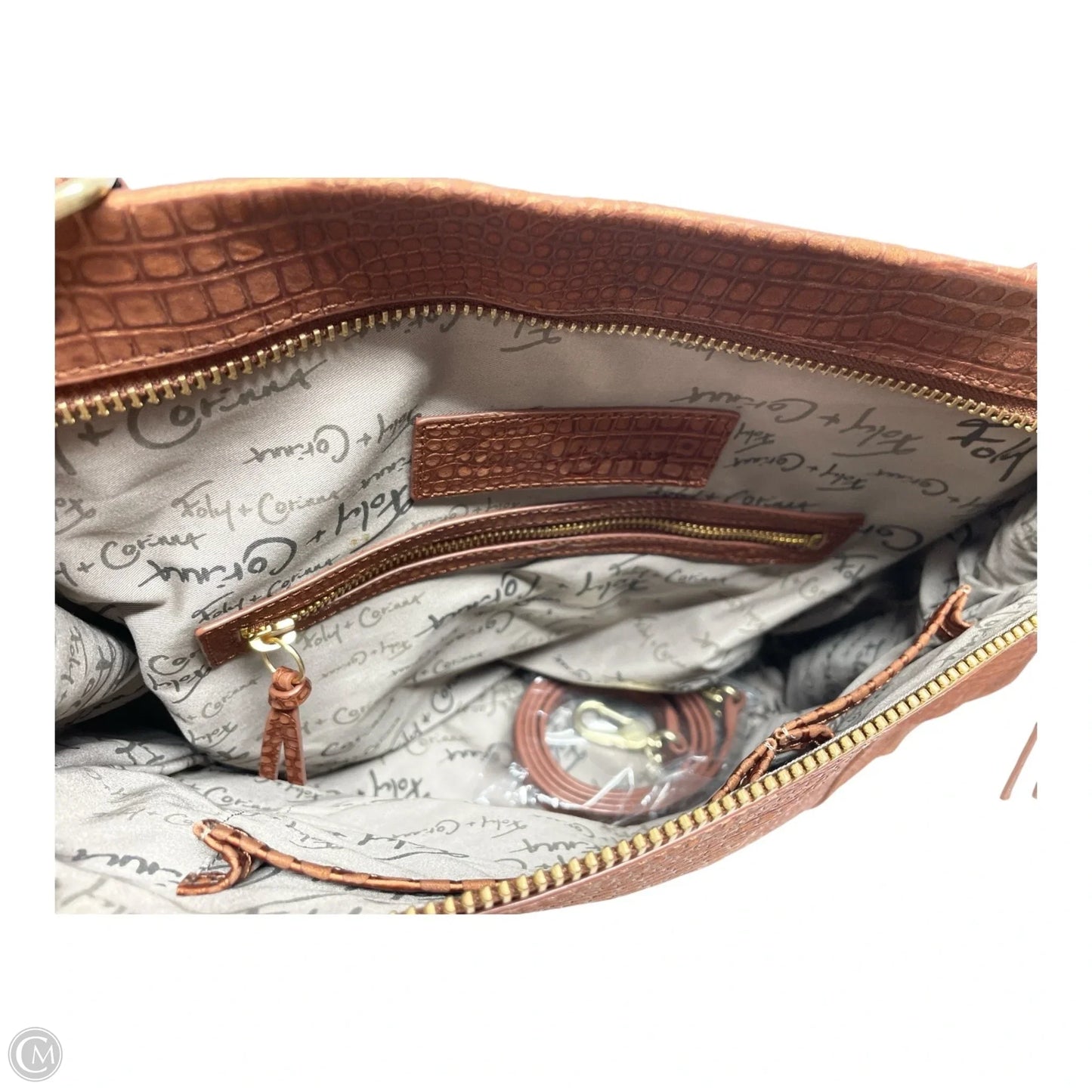 Handbag Leather By FOLY & CORINNA, Size: Large