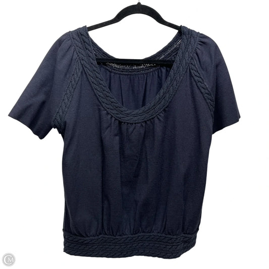 Top Short Sleeve By Cabi In Navy, Size: M