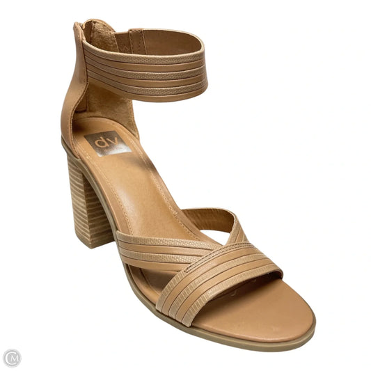 Sandals Heels Block By Dolce Vita In Tan, Size: 9.5