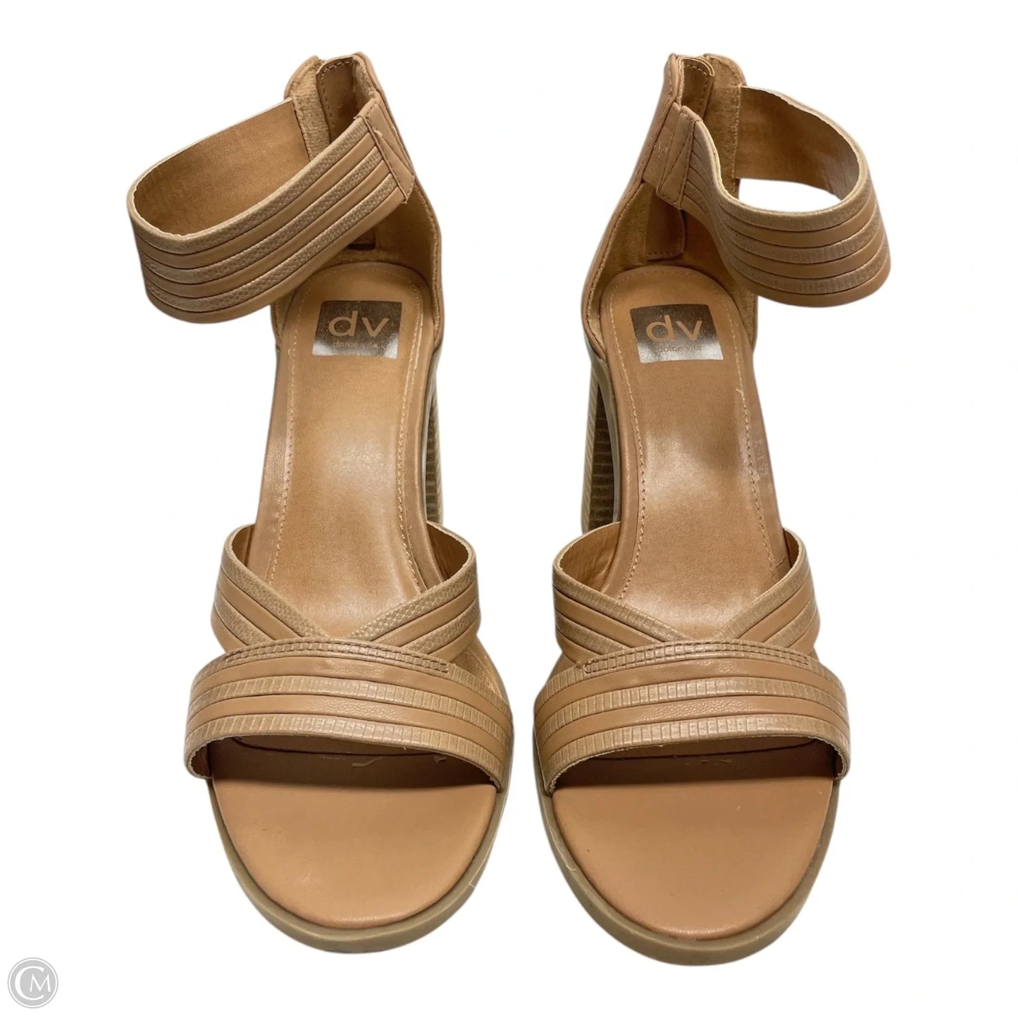 Sandals Heels Block By Dolce Vita In Tan, Size: 9.5