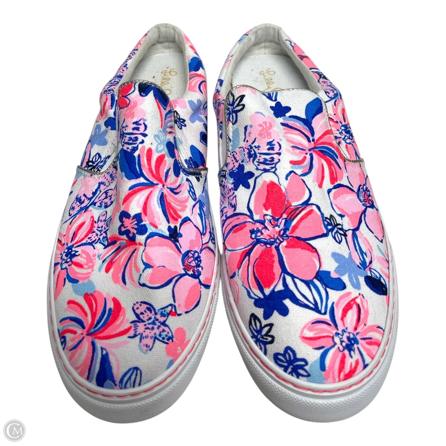 Shoes Designer By Lilly Pulitzer In Blue & Pink, Size: 10