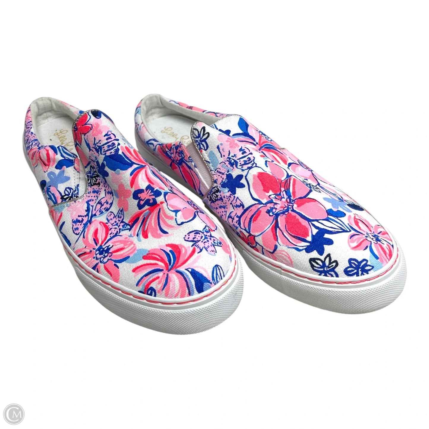 Shoes Designer By Lilly Pulitzer In Blue & Pink, Size: 10