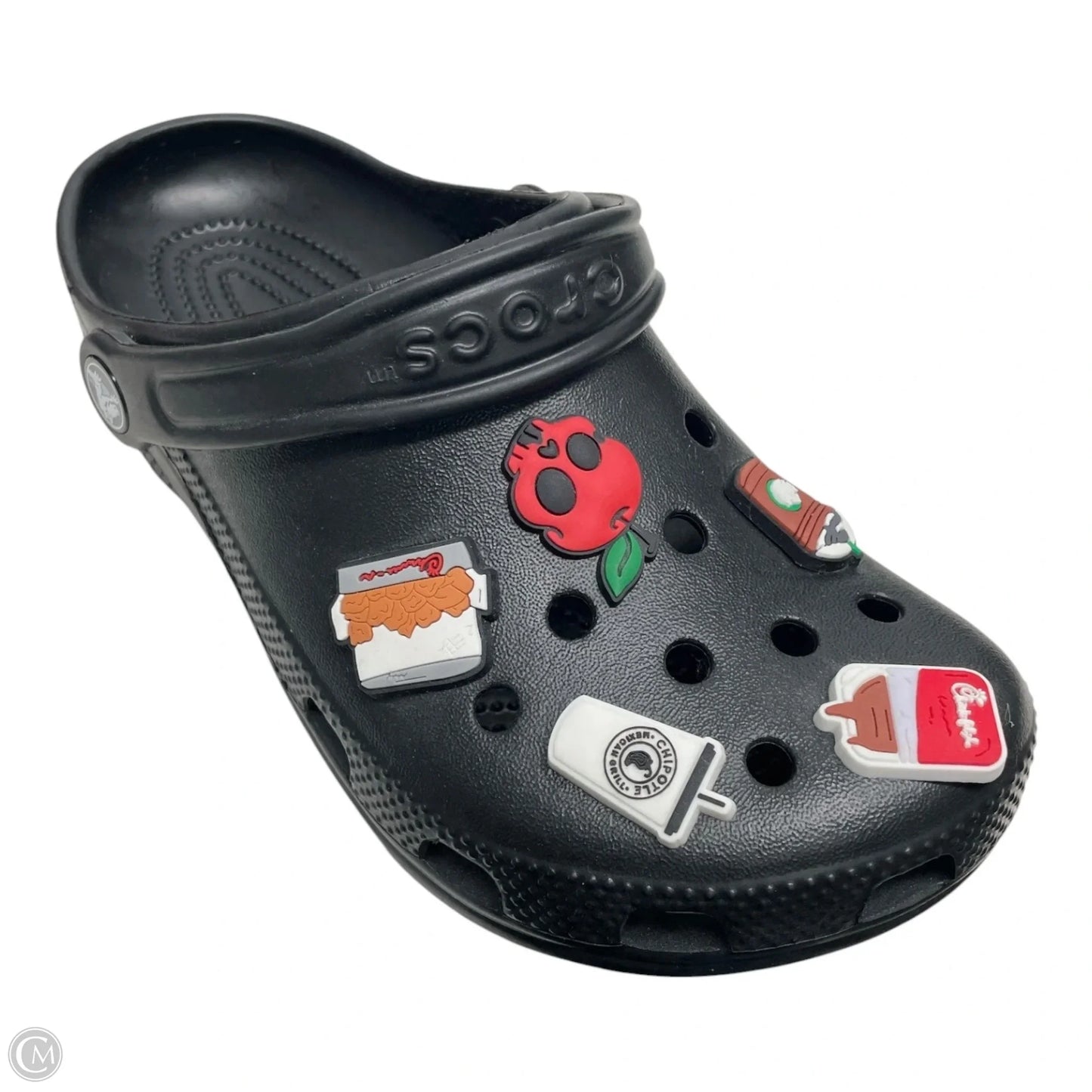 Shoes Flats By Crocs In Black, Size: 5
