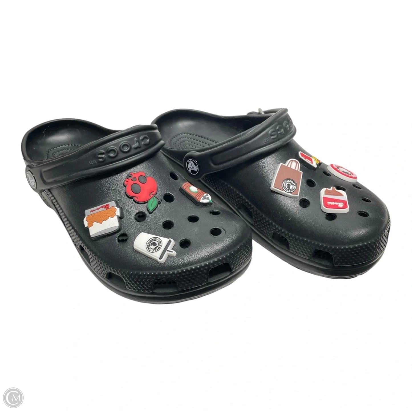 Shoes Flats By Crocs In Black, Size: 5
