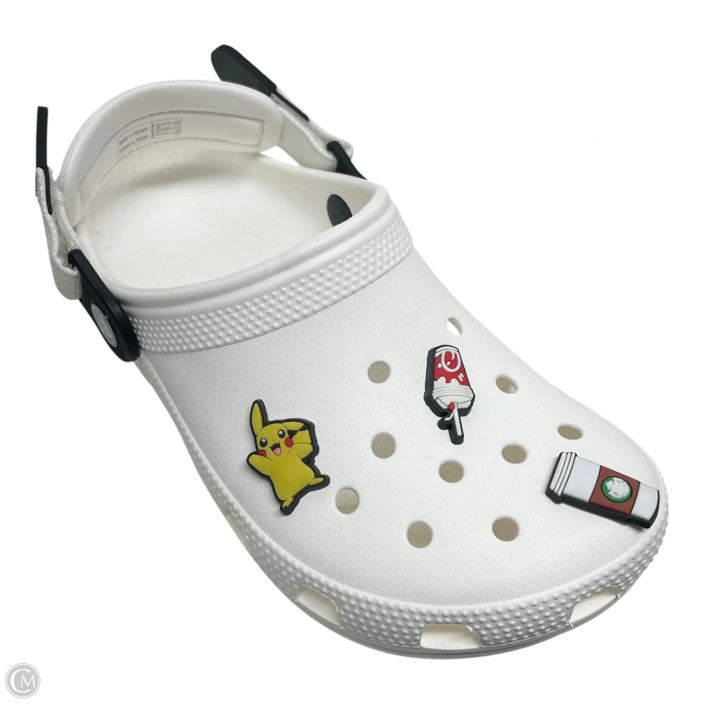 Shoes Flats By Crocs In White, Size: 5