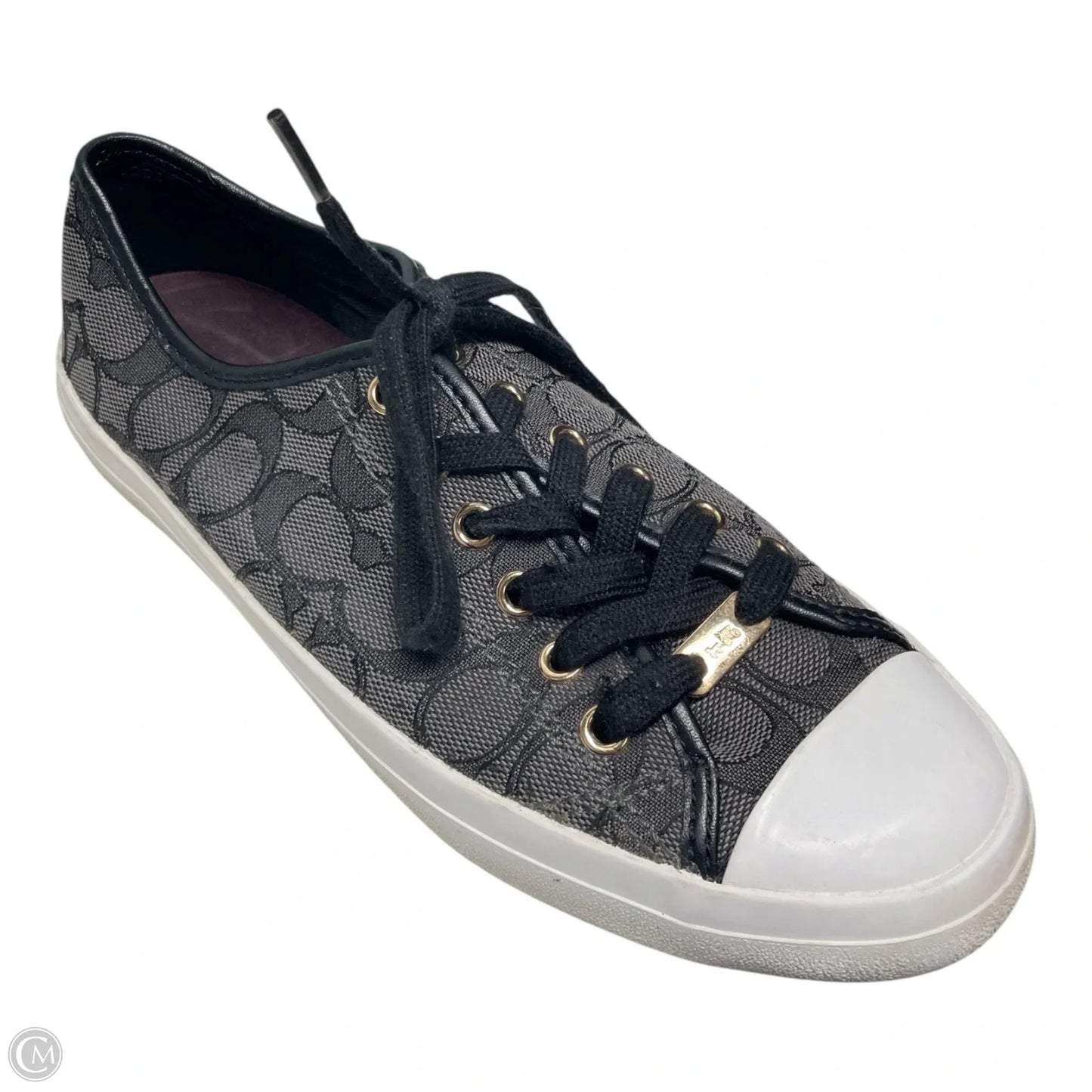 Shoes Designer By Coach In Black & Grey, Size: 8