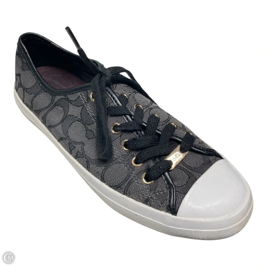 Shoes Designer By Coach In Black & Grey, Size: 8