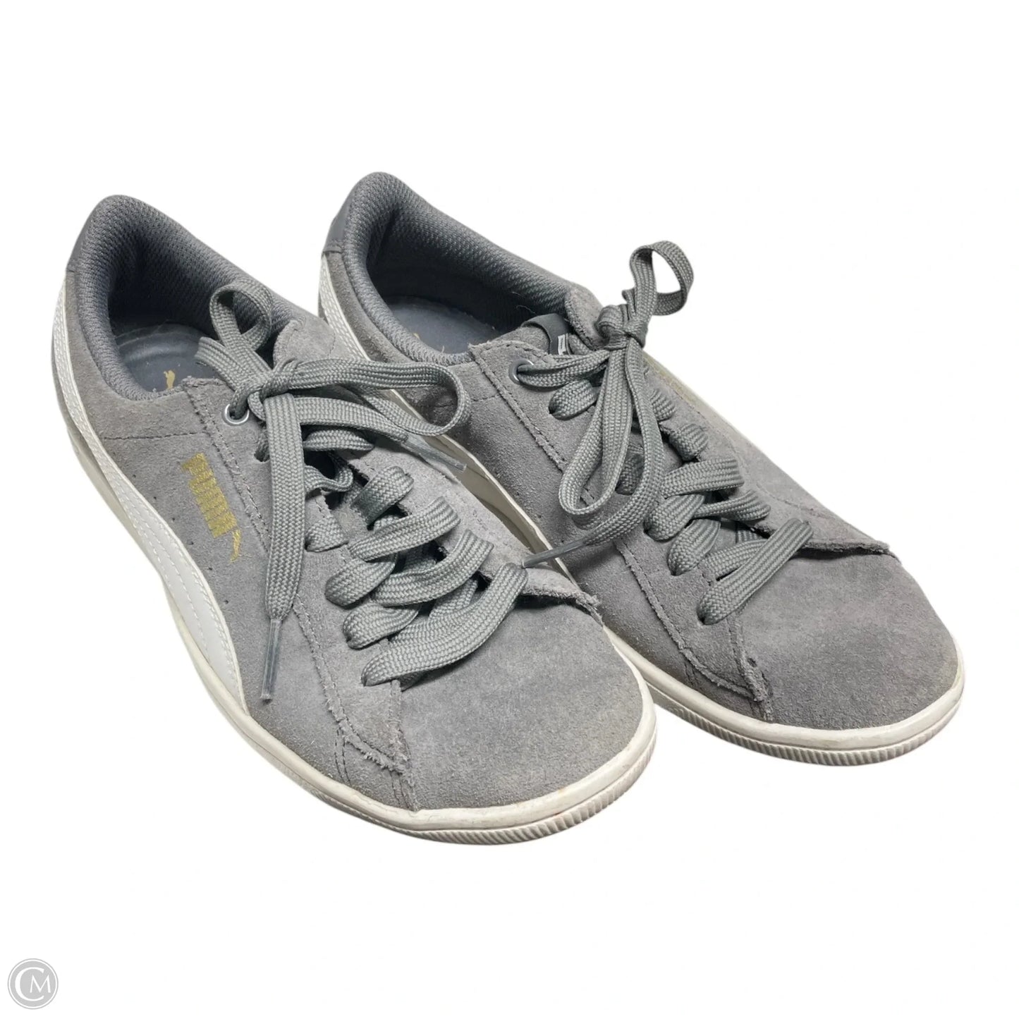 Shoes Sneakers By Puma In Grey, Size: 6.5