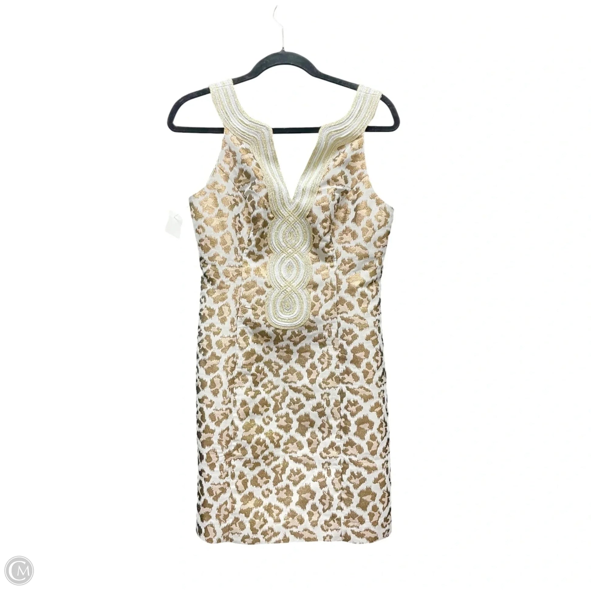 lilly pulitzer white and gold dress Tana dress, size 8 Meet Trini Lace Dress Lilly Pulitzer Gold