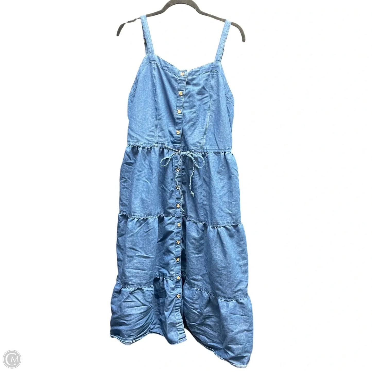 Dress Casual Short By Mph In Blue Denim, Size: Xl