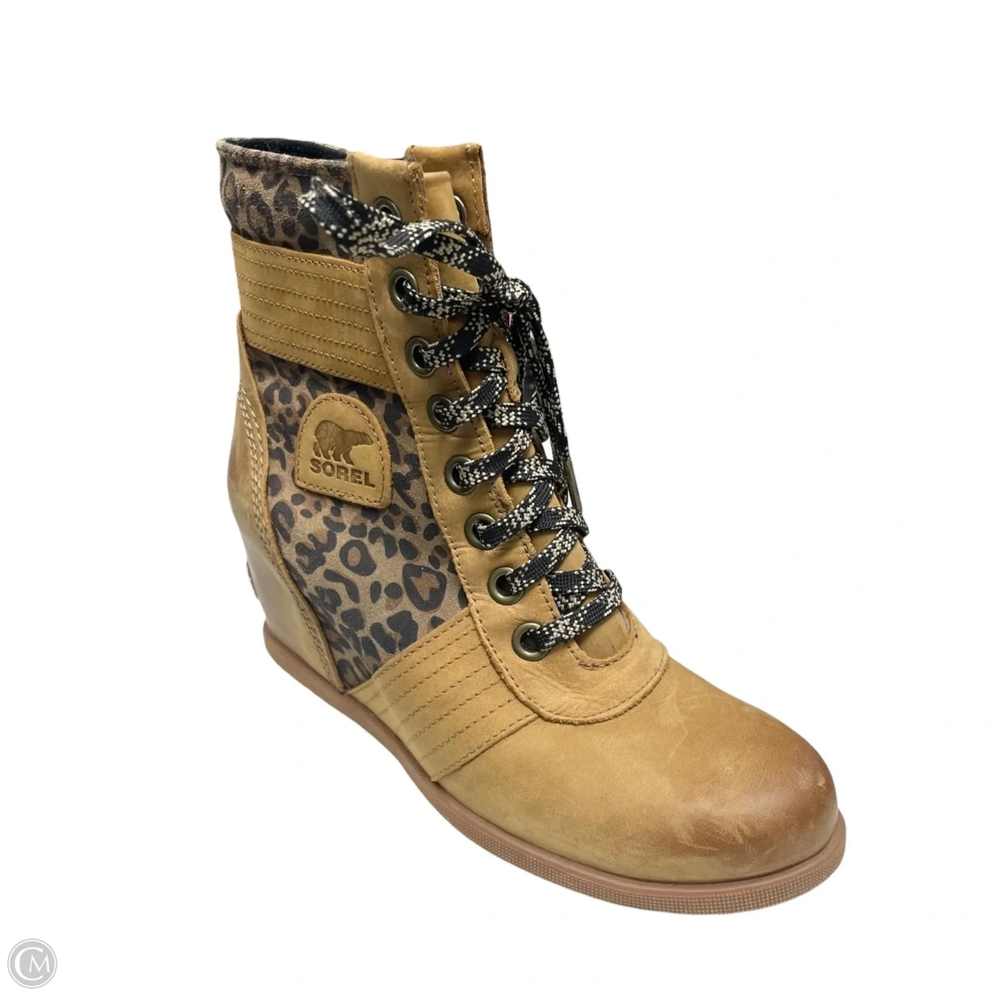 Boots Ankle Heels By Sorel In Animal Print, Size: 9