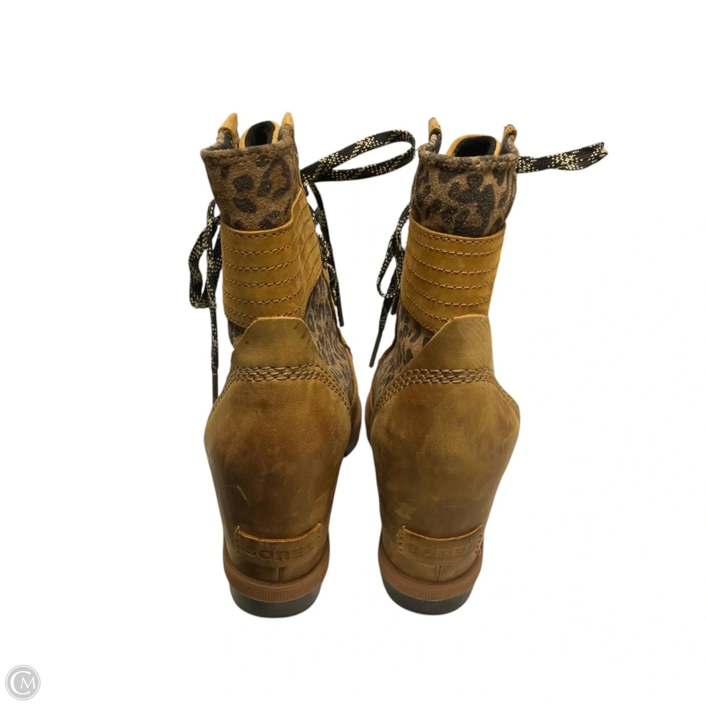 Boots Ankle Heels By Sorel In Animal Print, Size: 9