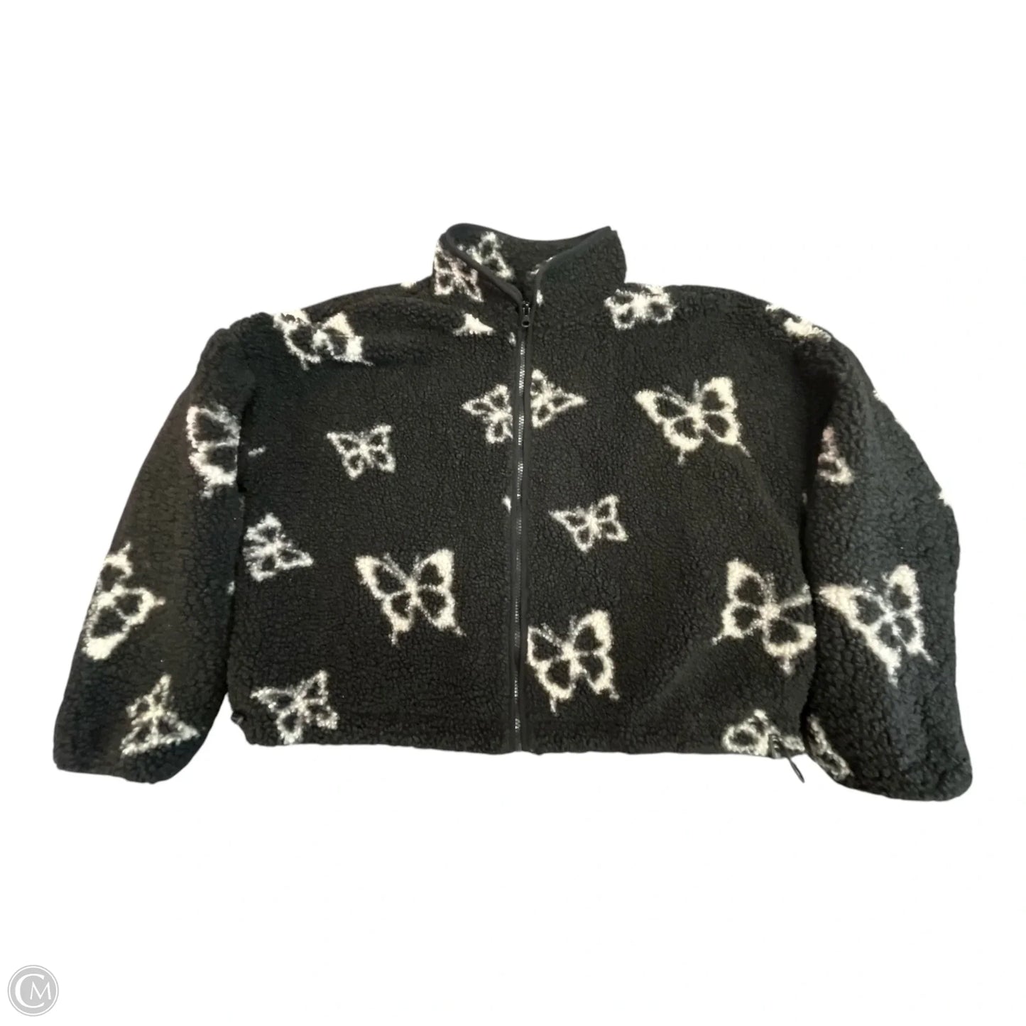 Jacket Fleece By Wild Fable In Black & White, Size: L