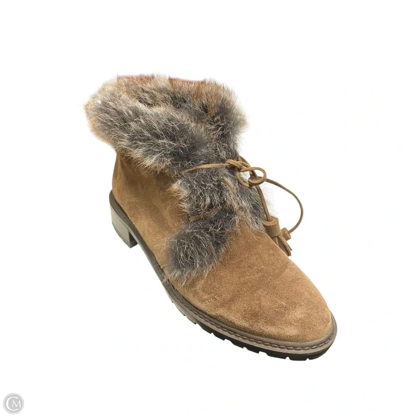 Boots Designer By Stuart Weitzman In Brown, Size: 6.5