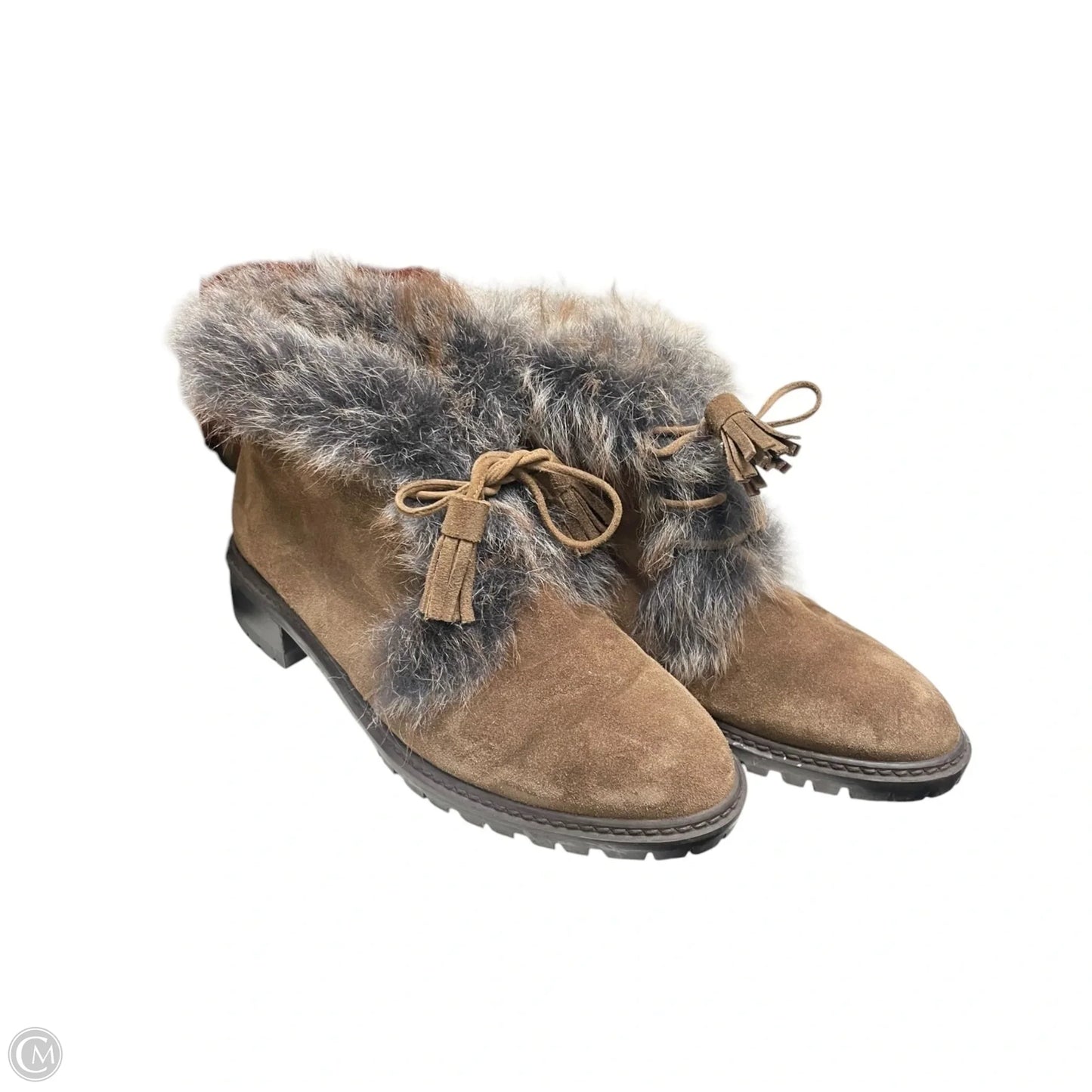 Boots Designer By Stuart Weitzman In Brown, Size: 6.5