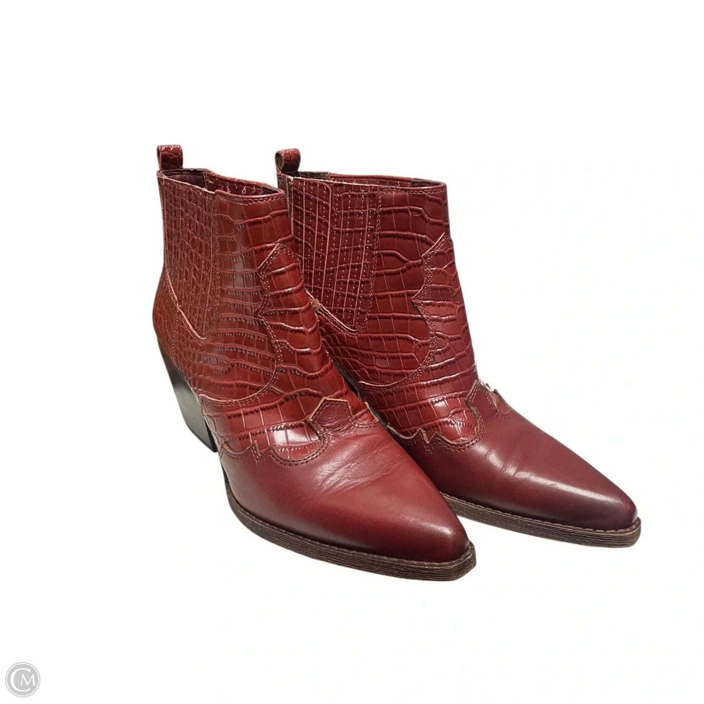 Boots Ankle Heels By Sam Edelman In Red, Size: 7.5