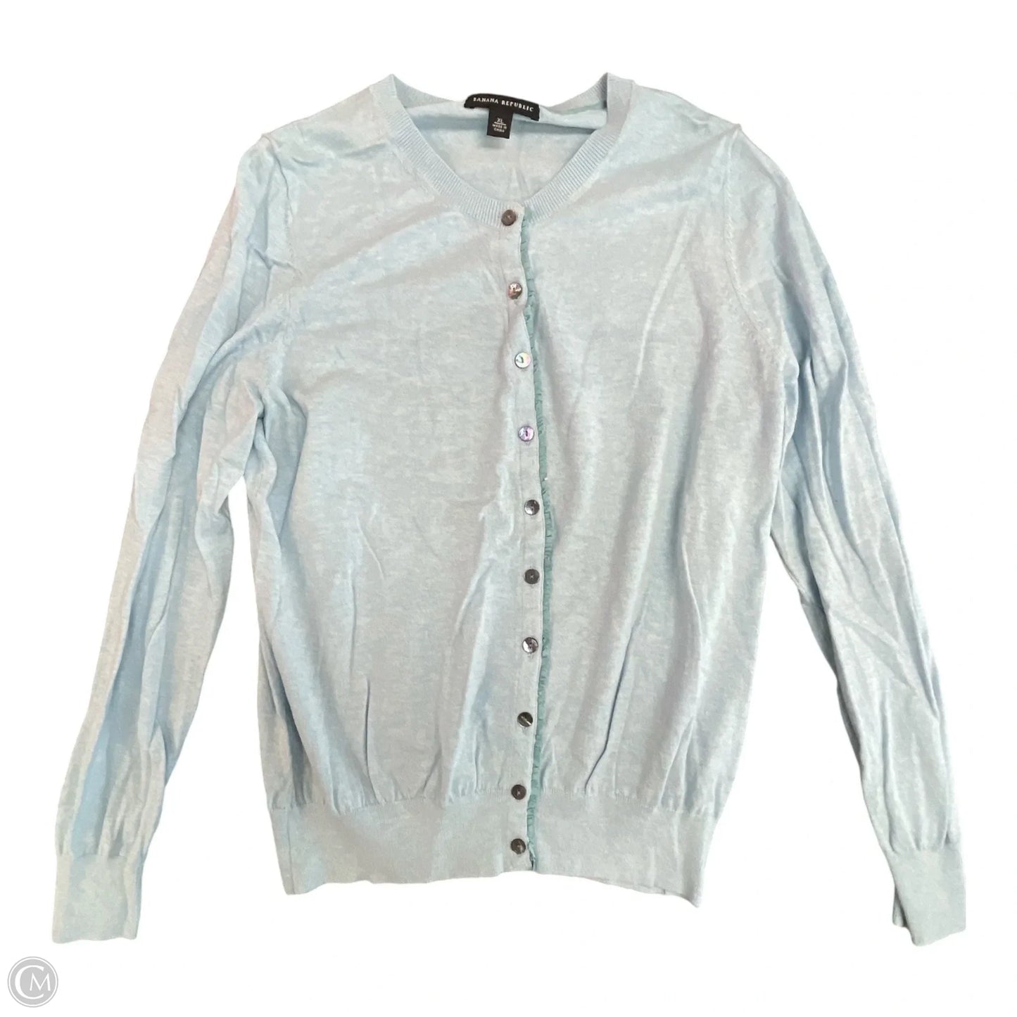 Sweater Cardigan By Banana Republic In Blue, Size: Xl