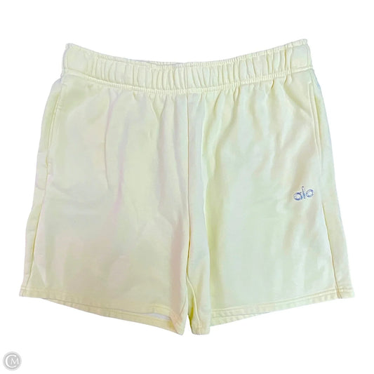 Athletic Shorts By Alo In Yellow, Size: Xl