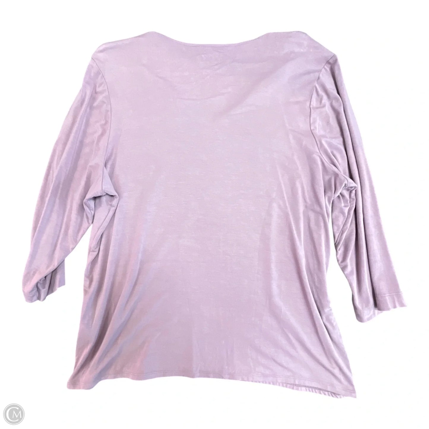 Top 3/4 Sleeve Basic By Chicos In Mauve, Size: Xl
