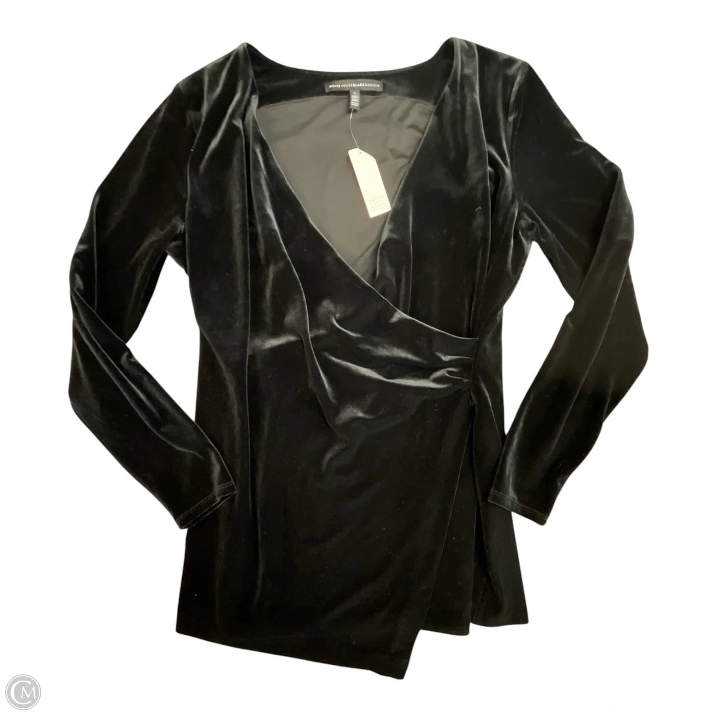 Tunic Long Sleeve By White House Black Market In Black, Size: L