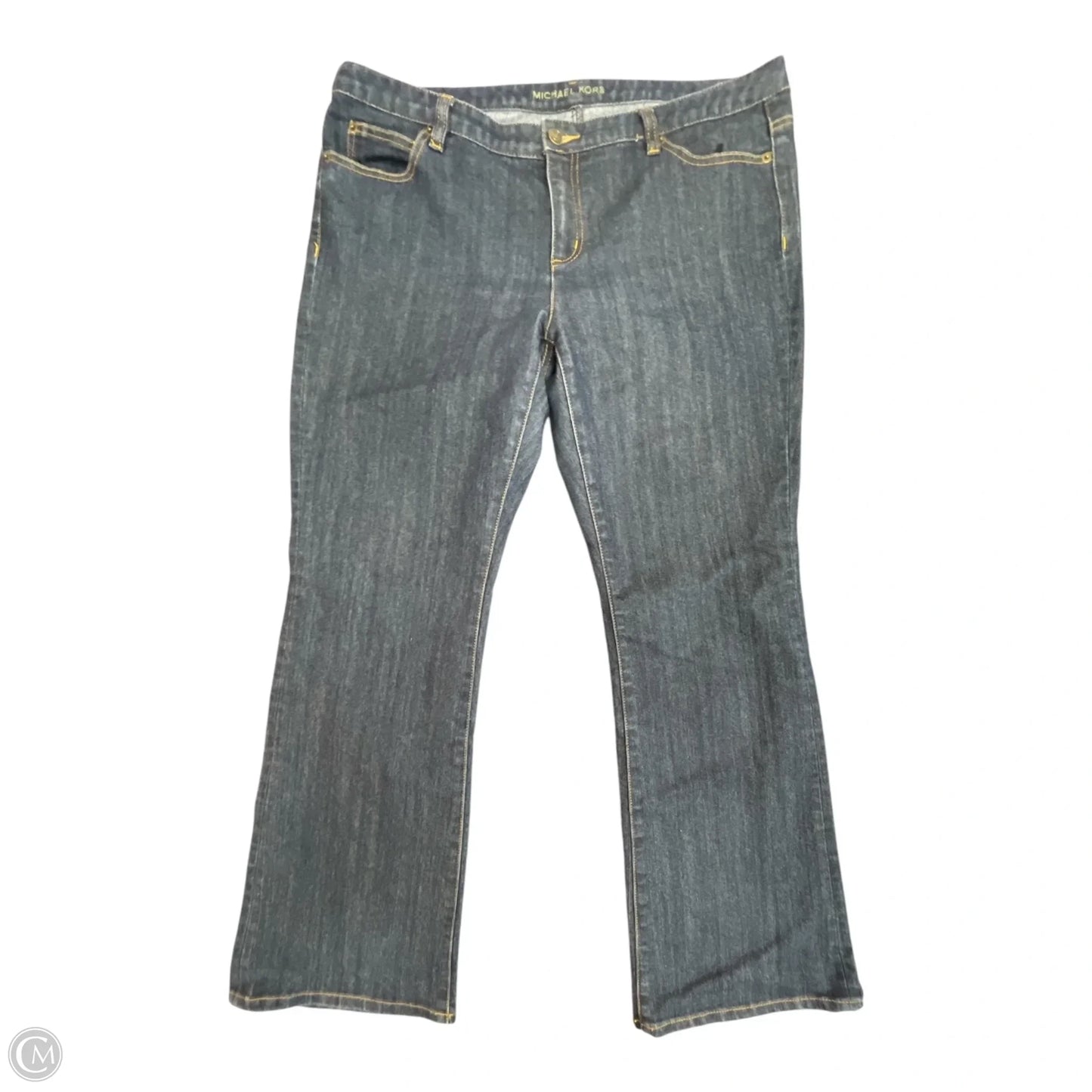 Jeans Boot Cut By Michael By Michael Kors In Blue Denim, Size: 14