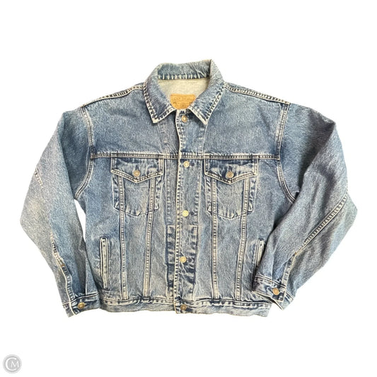 Jacket Denim By Gap In Blue Denim, Size: L