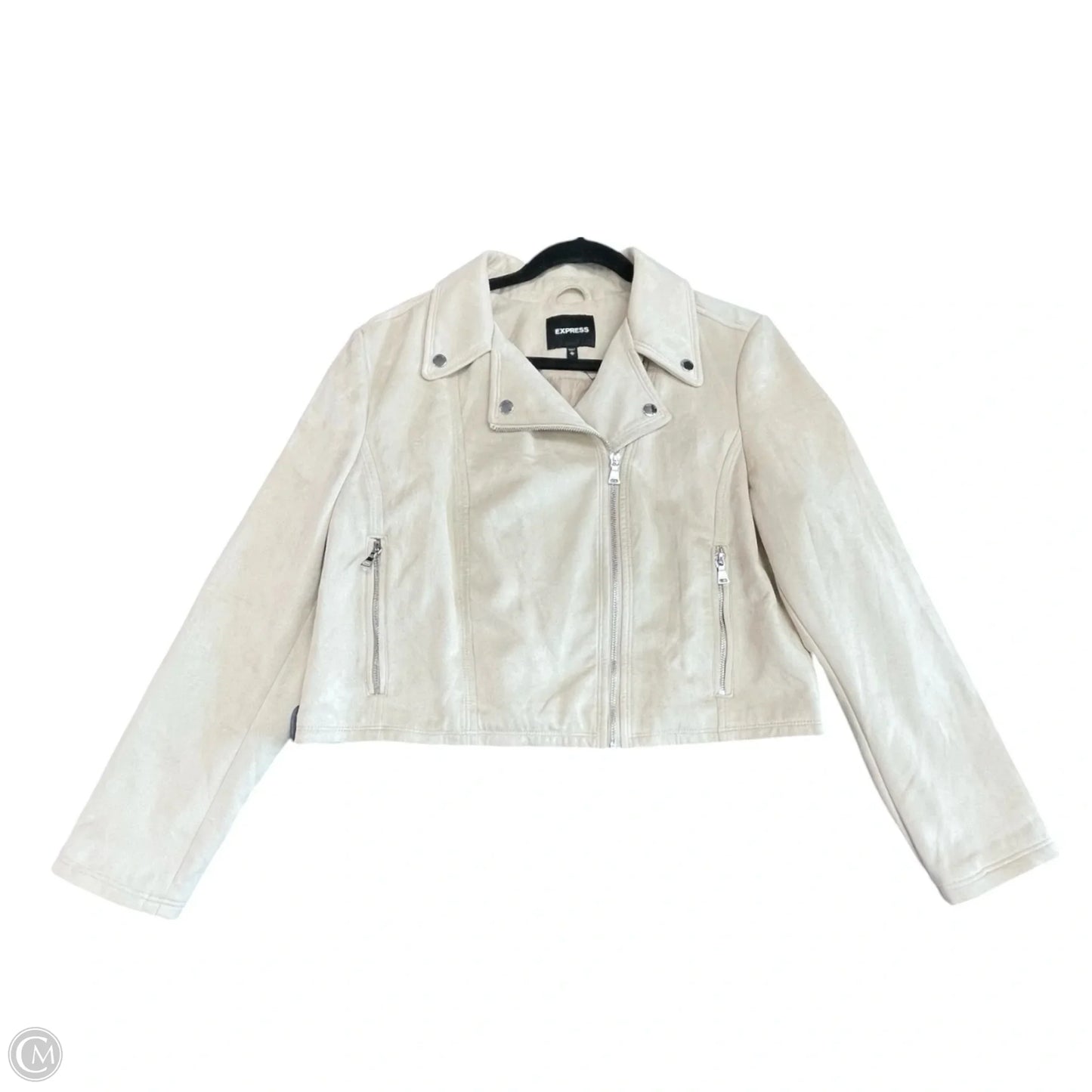 Jacket Moto By Express In Tan, Size: Xl