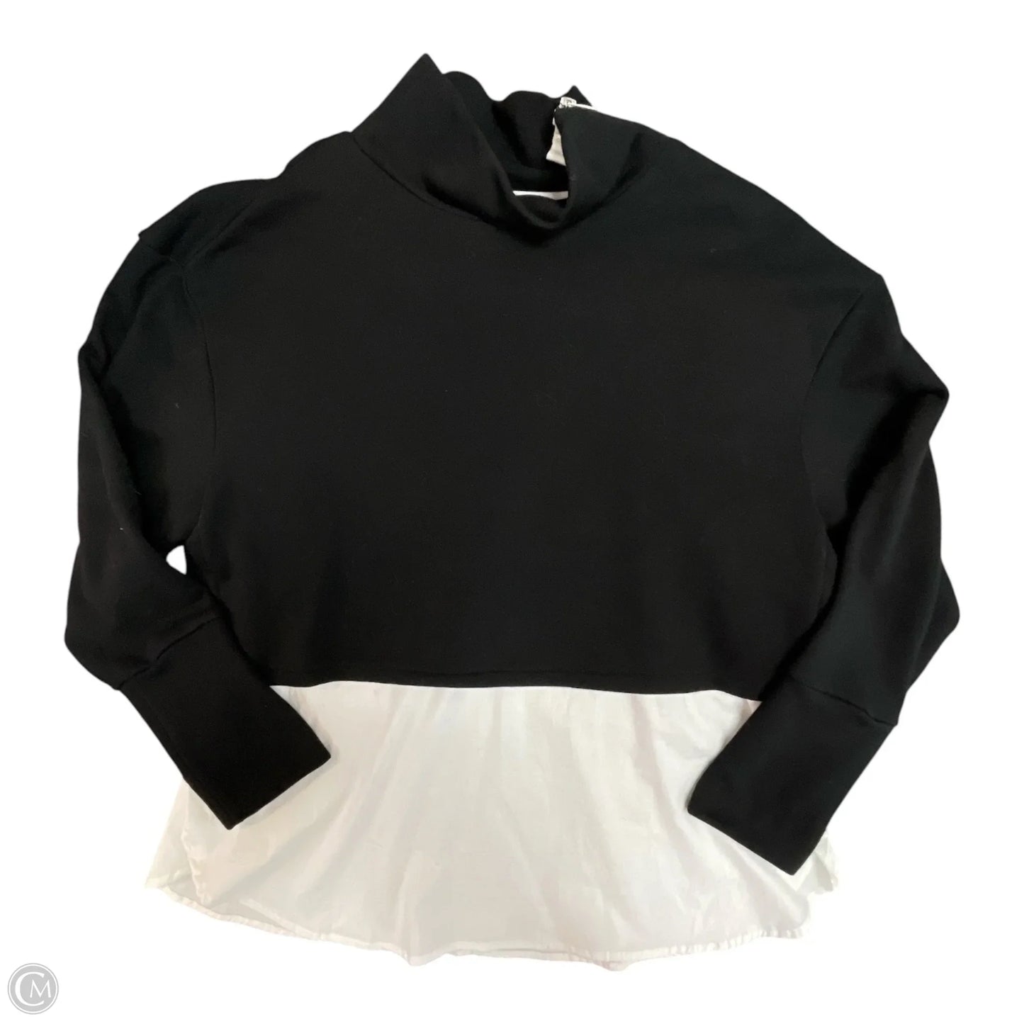 Sweatshirt Collar By PARAPHASE In Black & White, Size: Xl