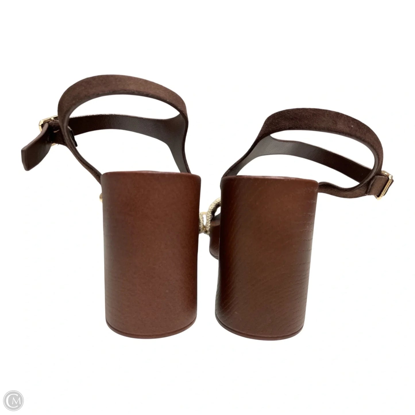 Sandals Heels Block By Madden Girl In Brown & Cream, Size: 7