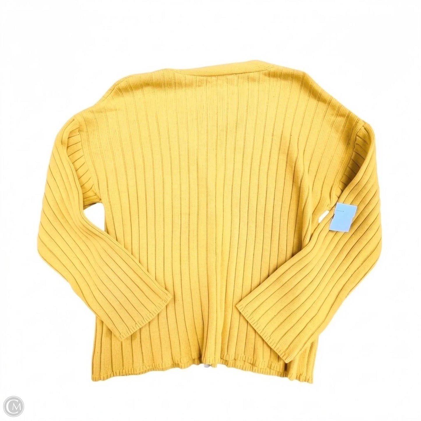 Sweater Cardigan By Dip In Yellow, Size: L