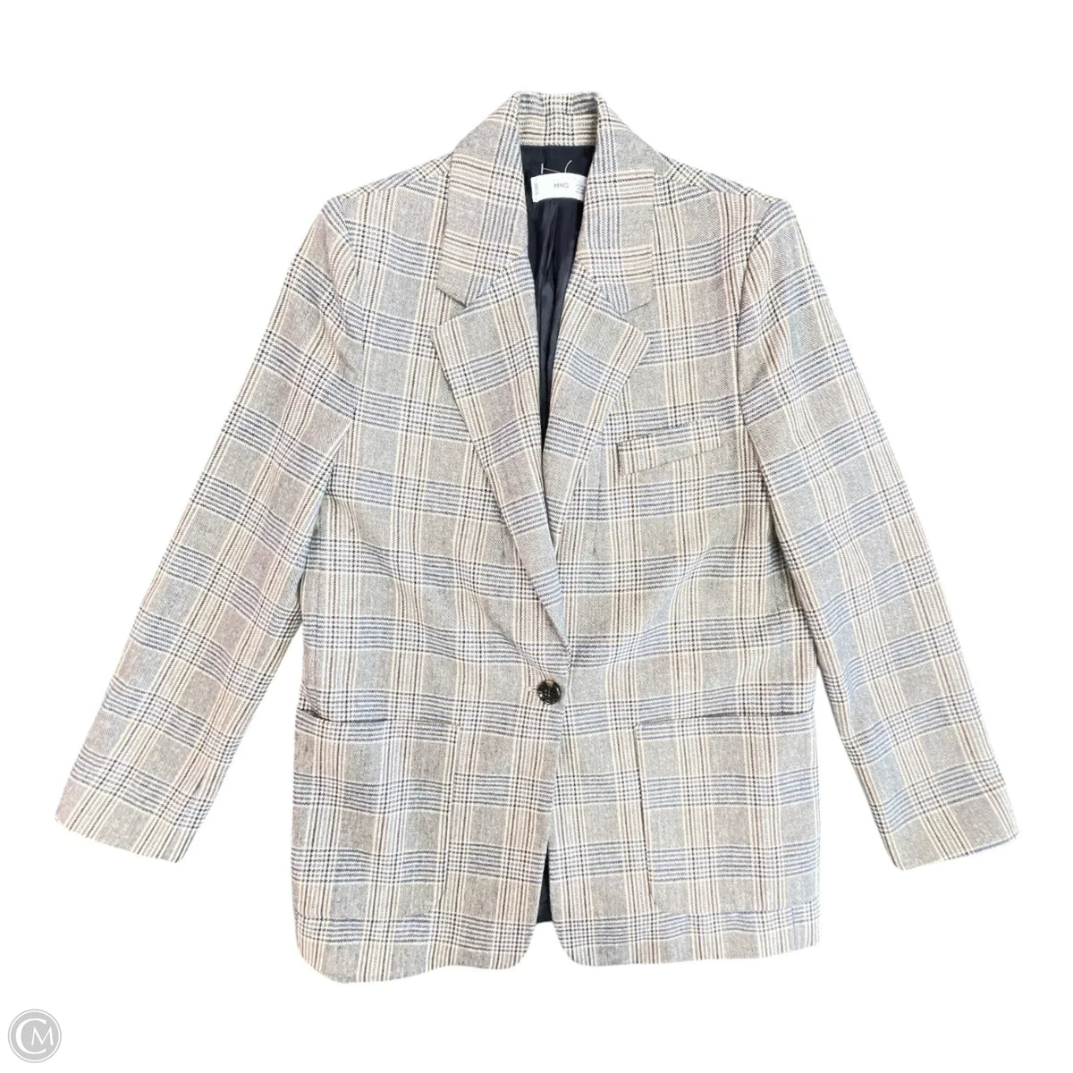 Blazer By Mng In Plaid Pattern, Size: Xs