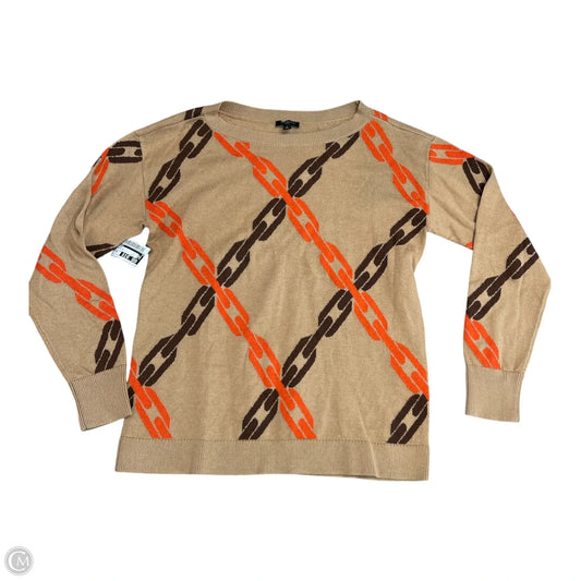Sweater By Talbots In Orange & Tan, Size: Xs