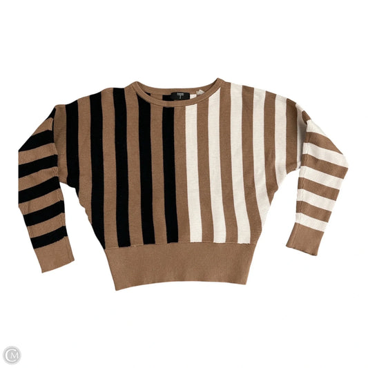 Sweater By Tahari In Tan & White, Size: Xs