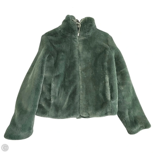 Jacket Faux Fur & Sherpa By Carolina Belle In Green, Size: S