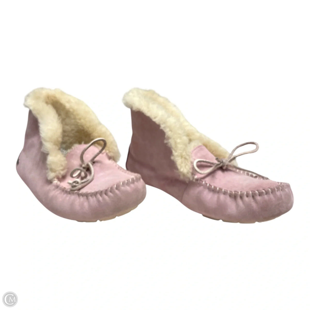 Slippers Designer By Ugg In Pink, Size: 9