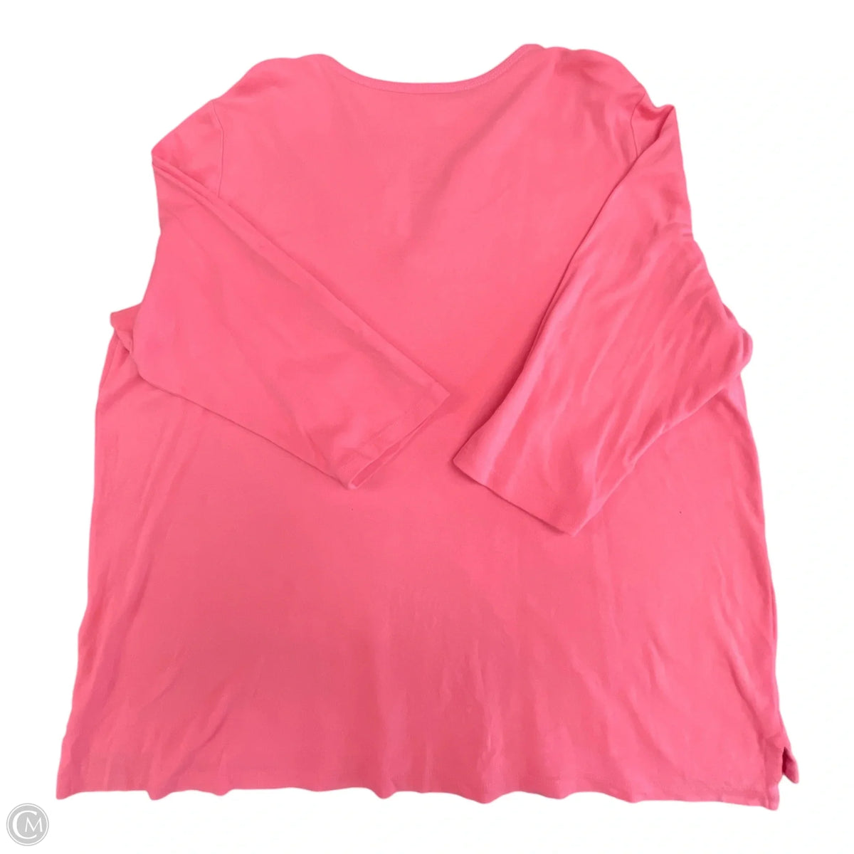 Top 3/4 Sleeve Basic By Orvis In Coral, Size: Xxl