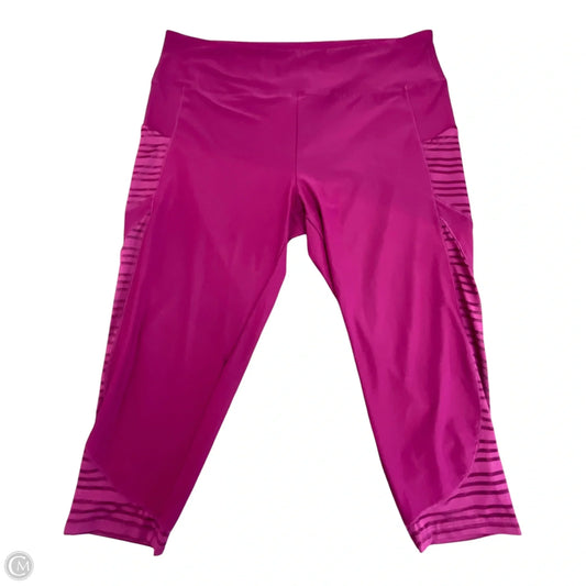 Athletic Leggings By Marika In Purple, Size: 2x