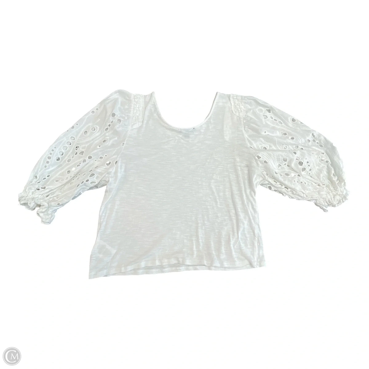 Top 3/4 Sleeve By Express In White, Size: S
