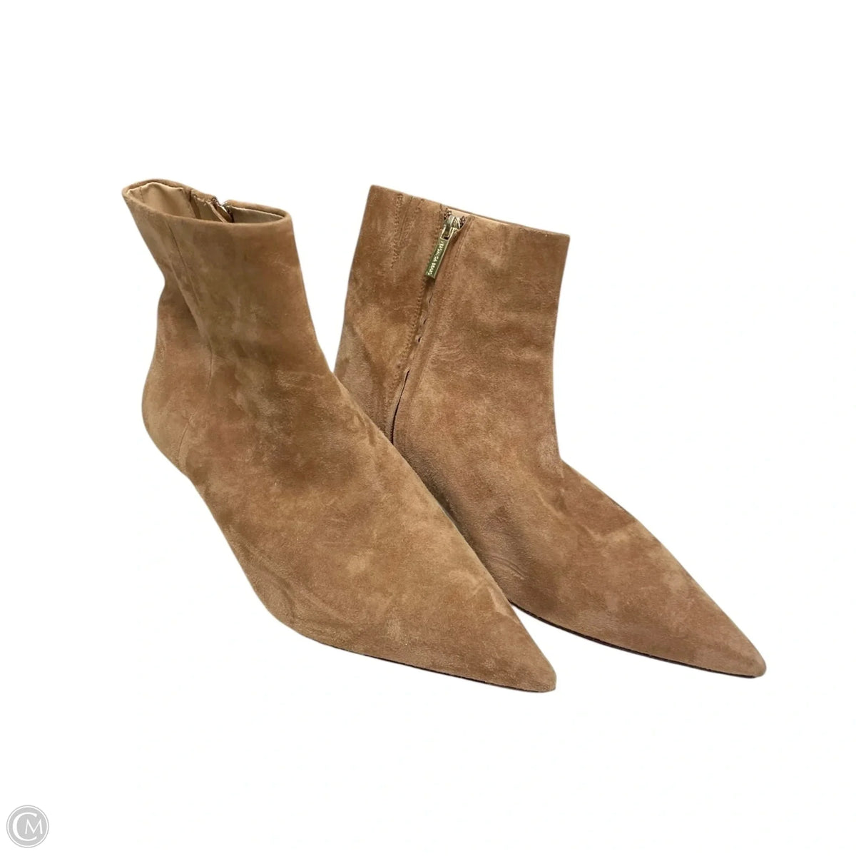 Boots Ankle Heels By Veronica Beard In Brown, Size: 9.5