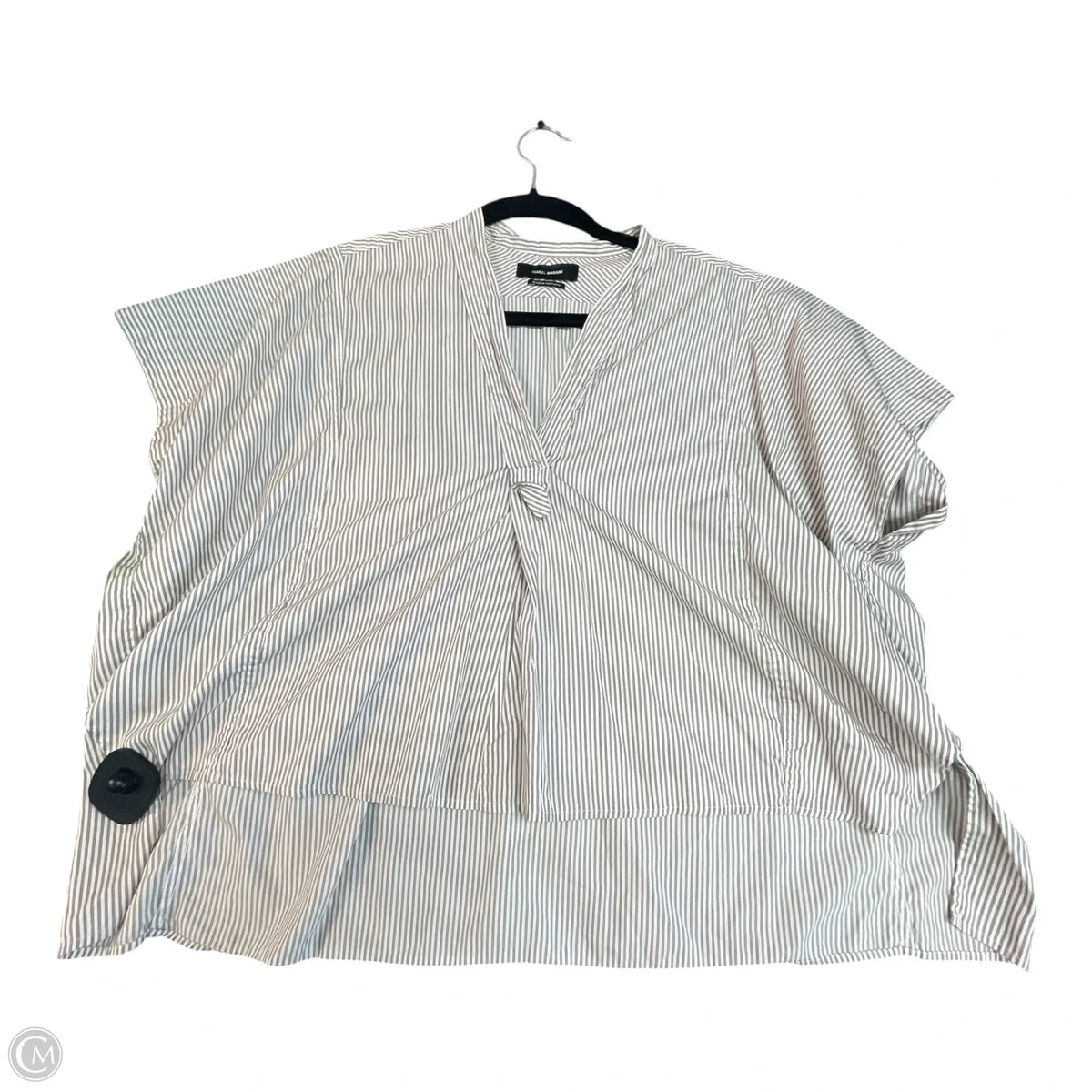 Top Short Sleeve Designer By Isabel Marant In Striped Pattern, Size: S