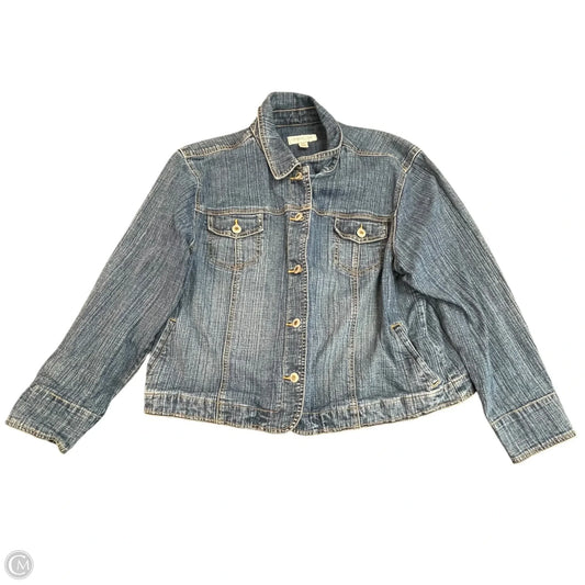 Jacket Denim By Coldwater Creek In Blue Denim, Size: Xlp